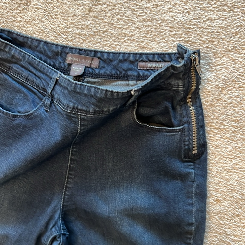 Kendall & Kylie Blue High-Rise Stretchy Skinny Jeans w/Side Zipper Size 9